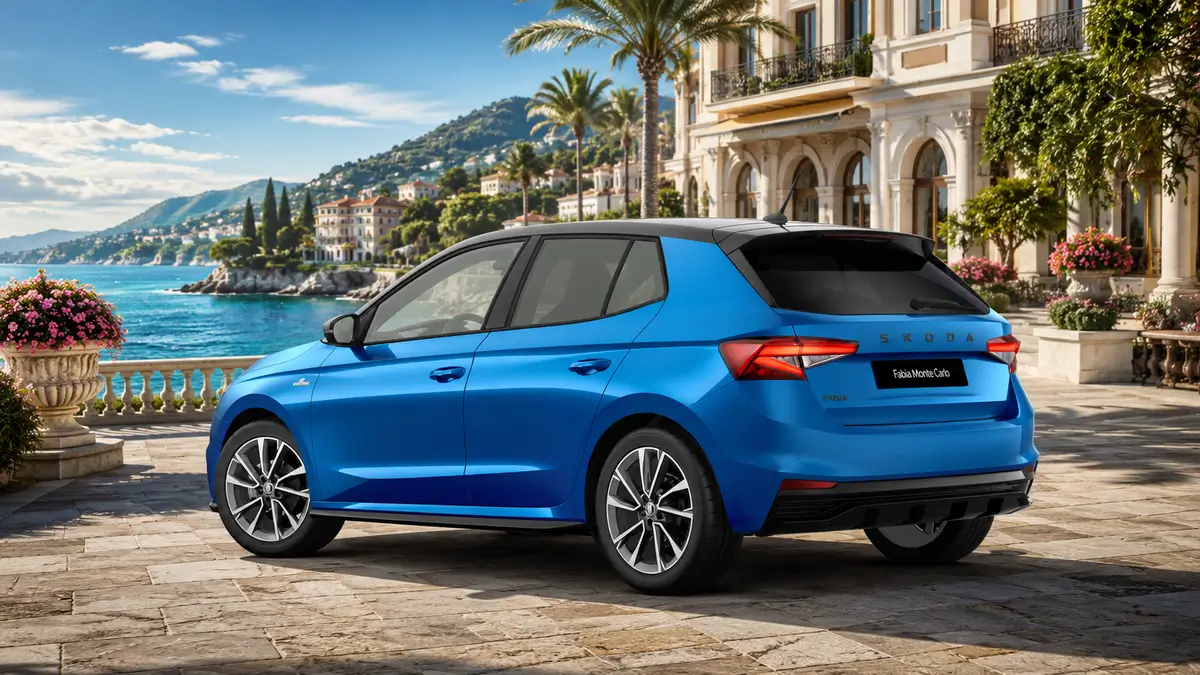 Skoda Fabia Monte Carlo – for rent in Trnava - blue - rear
