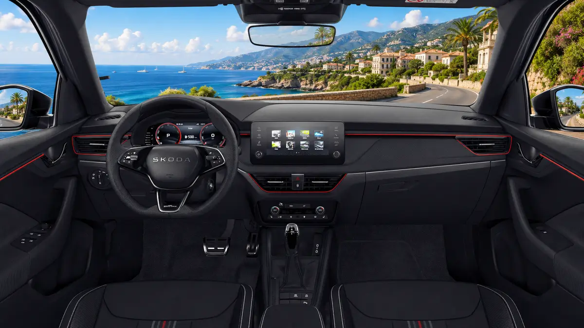 Skoda Kamiq Monte Carlo – en alquiler en Trnava - gris - interior