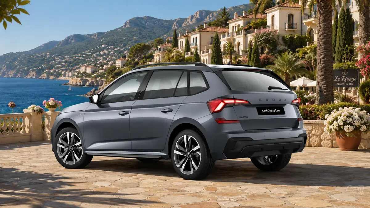 Skoda Kamiq Monte Carlo – en alquiler en Trnava - gris - trasero